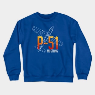 Legendary Wings: The P-51 Mustang Chronicles Crewneck Sweatshirt